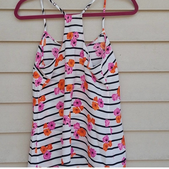 J Crew | Women’s Floral Racerback Tank Top Cami Blouse Shirt Size 2 - Picture 6 of 8